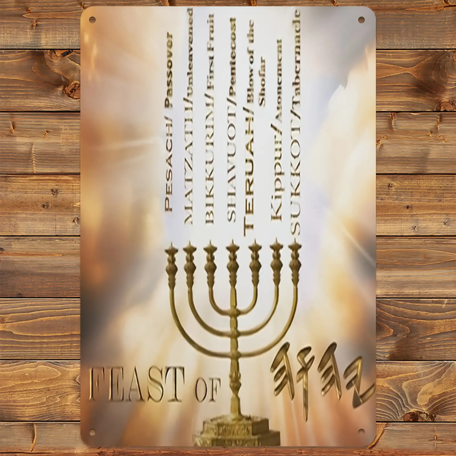 Home Decor Wall Art - CIFBUYHebrew Star of David Aluminum Wall