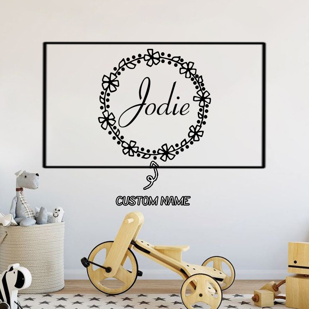 Home Decor Wall Tiles - 1PC Lovely Wreath Custom Text Home