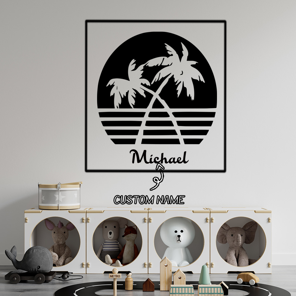 Home Decor Wall Tiles - 1PC Cute Sunset by the sea