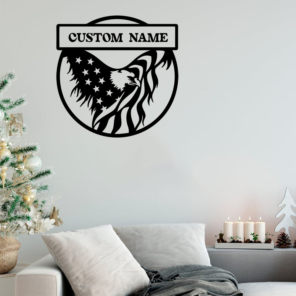 Home Decor Wall Tiles - 1PC Cute Eagle Personalized Text Pvc