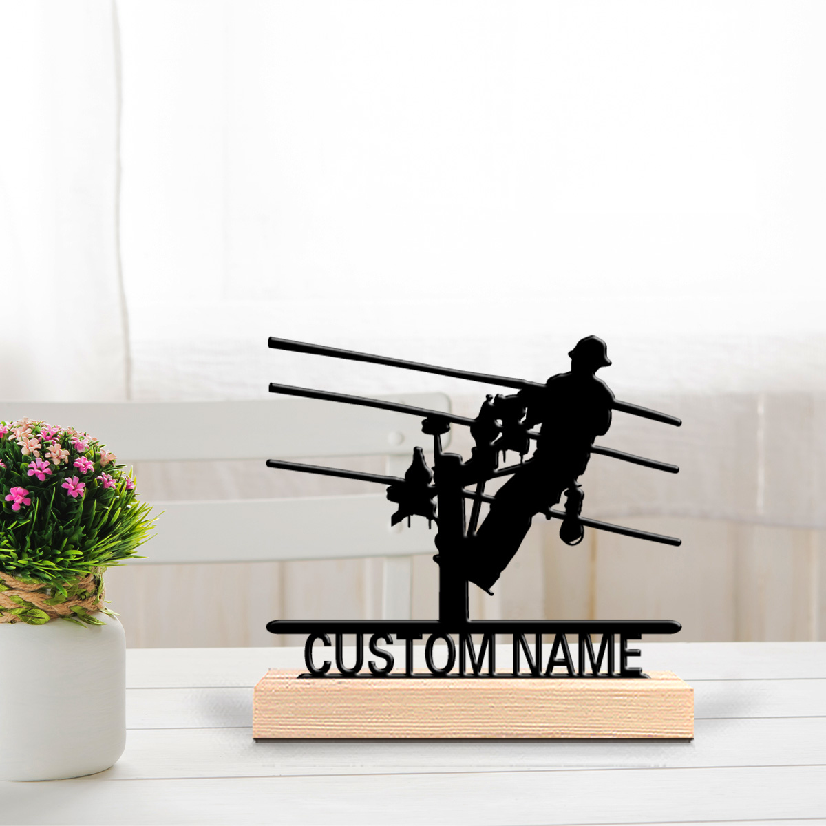 Home Decor Pinterest - 1pc Stylish Personalized Custom Electrician Metal
