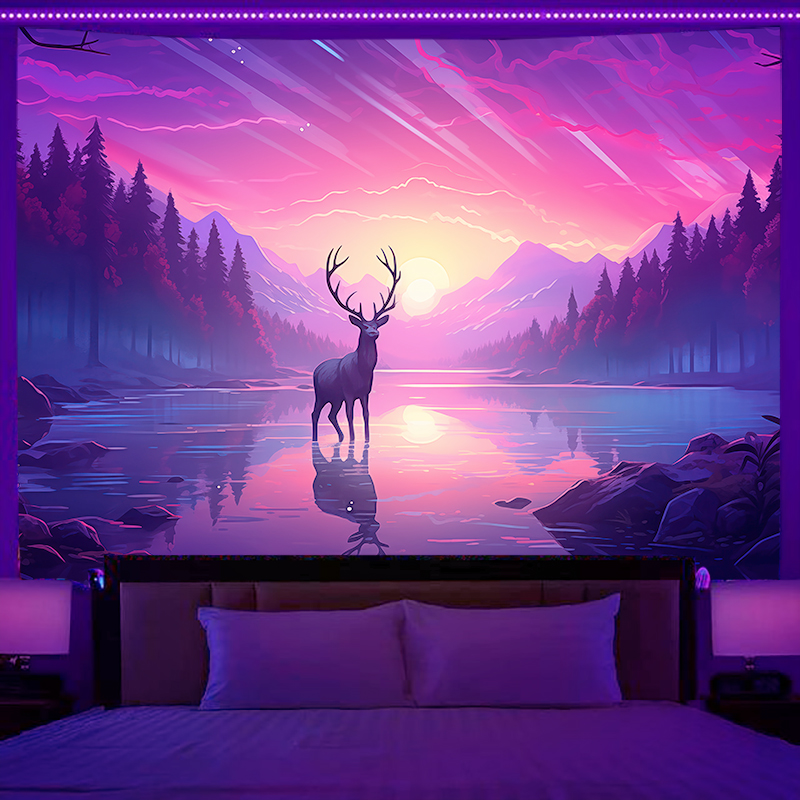 Fluorescent wall hanging fanta - Home Decor Hippie 评论和价格