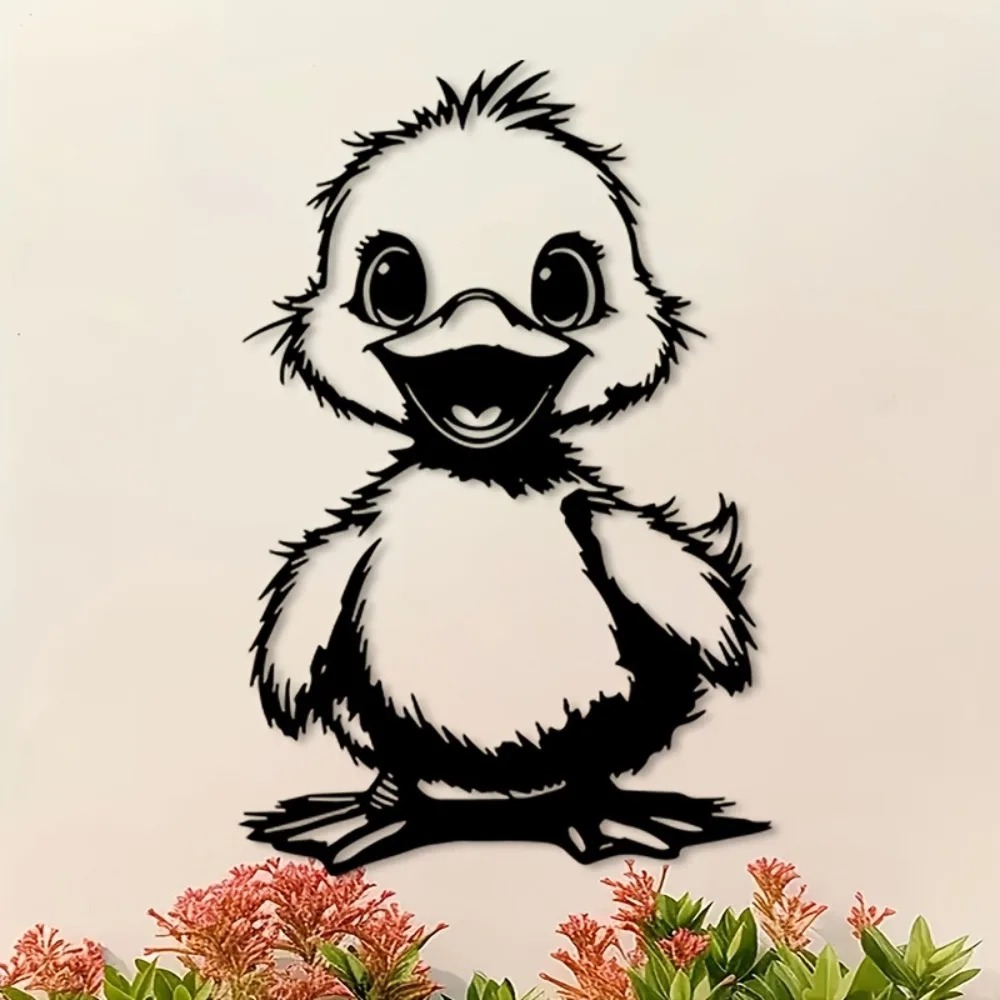 Cute Duck 2D Flat Printed Meta - Home Decor Duck 评论和价格