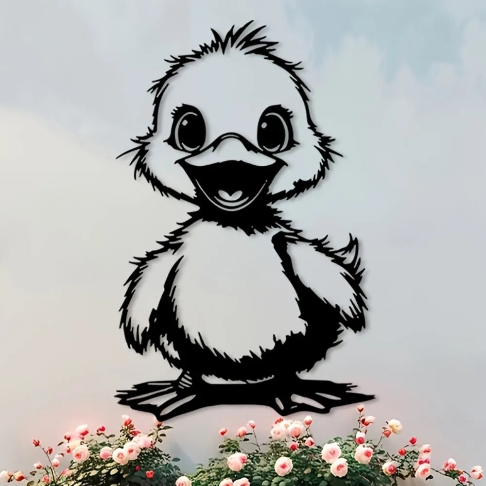 Cute Duck 2D Flat Printed Meta - Home Decor Duck 评论和价格