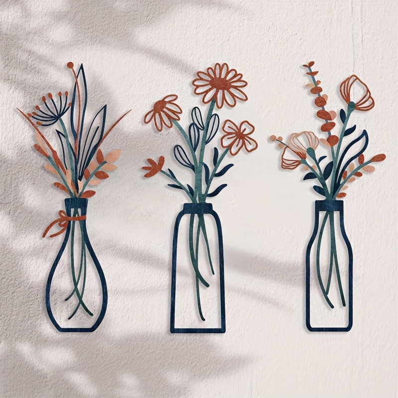 3 Large Floral Wall Art Sculpt - Home Decor Event 评论和价格