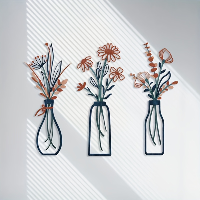 3 Large Floral Wall Art Sculpt - Home Decor Event 评论和价格