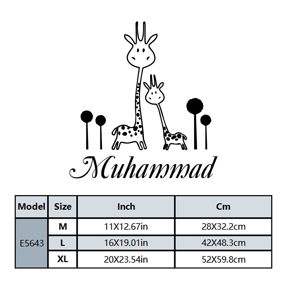 1PC Cute Giraffe Custom Name H - Home Decor Wall Tiles 评论和价格