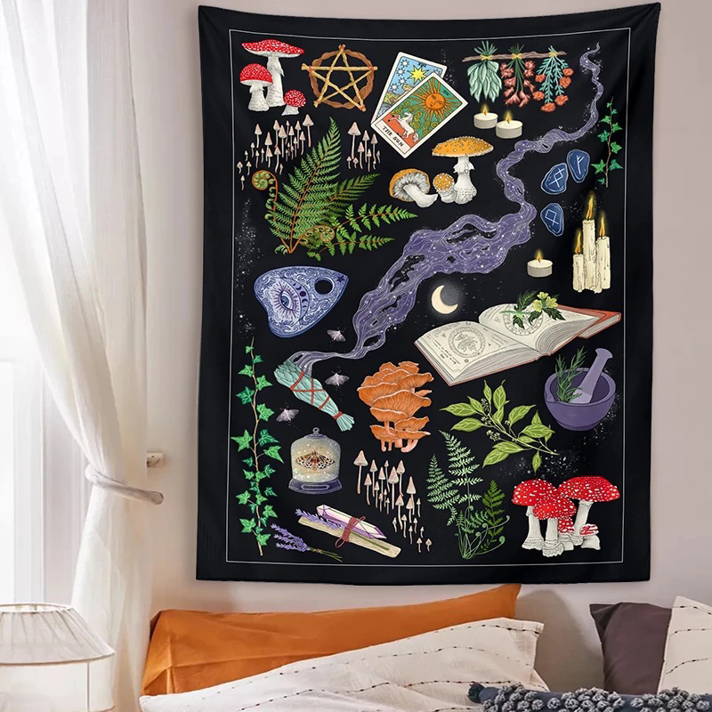 Psychedelic Mushroom Tapestry  - Home Decor Hippie 评论和价格