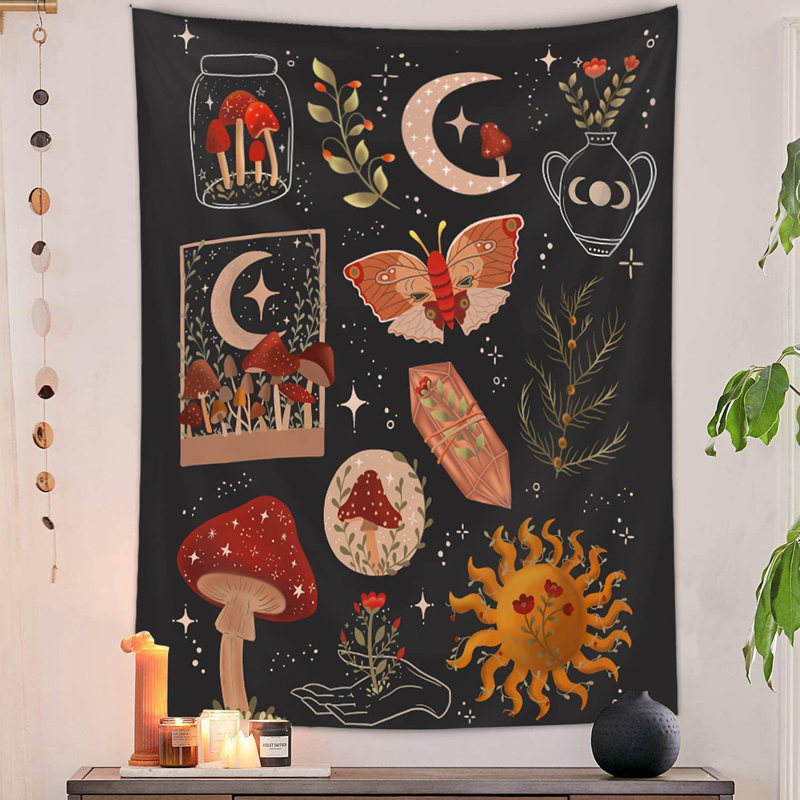 Psychedelic Mushroom Tapestry  - Home Decor Hippie 评论和价格