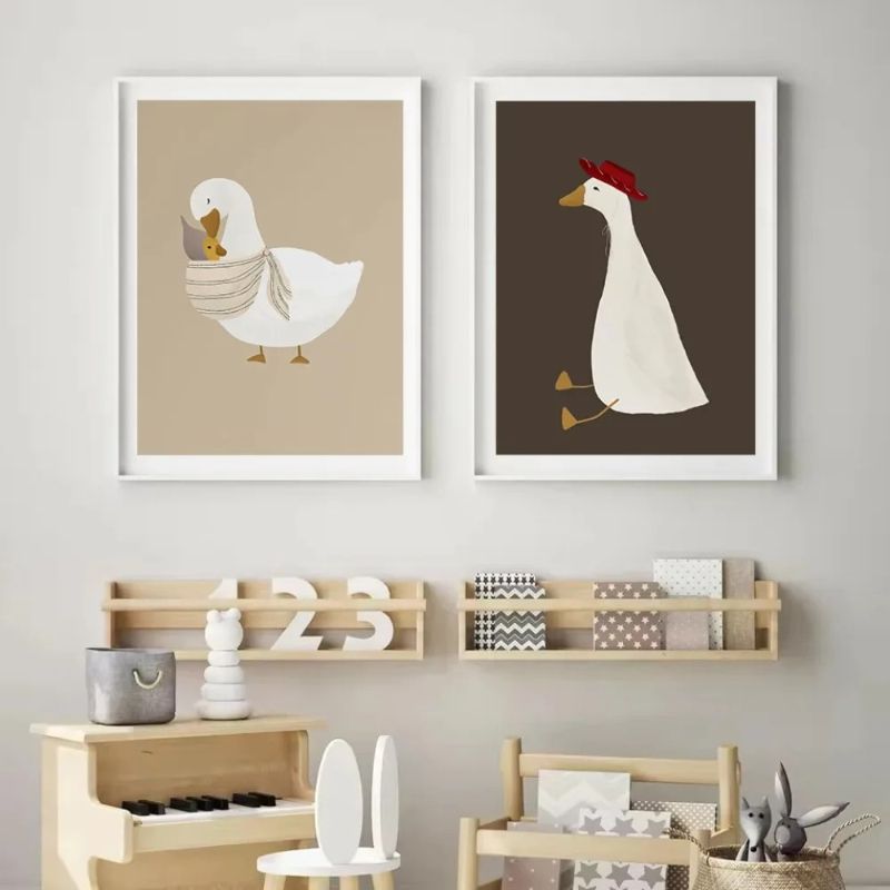 Pink Bow Goose Hat Mother Duck - Home Decor Duck 评论和价格