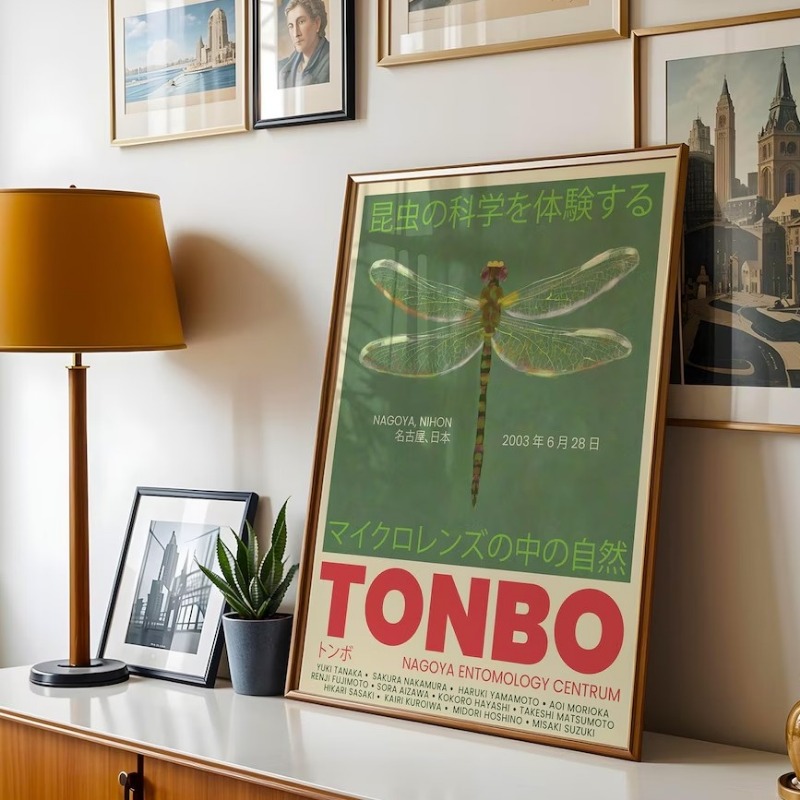 Vintage Japanese Tokyo Exhibit - Home Decor Japandi Style 评论和价格