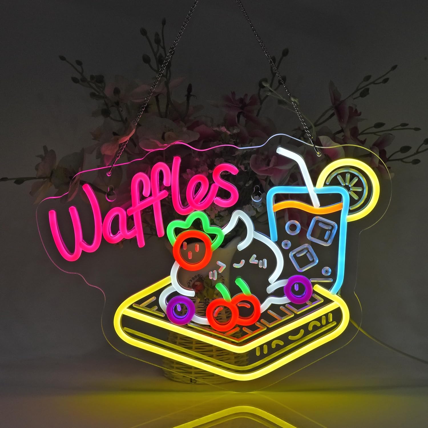 Waffles Neon Sign USB LED Neon - Home Decor Retail Stores 评论和价格