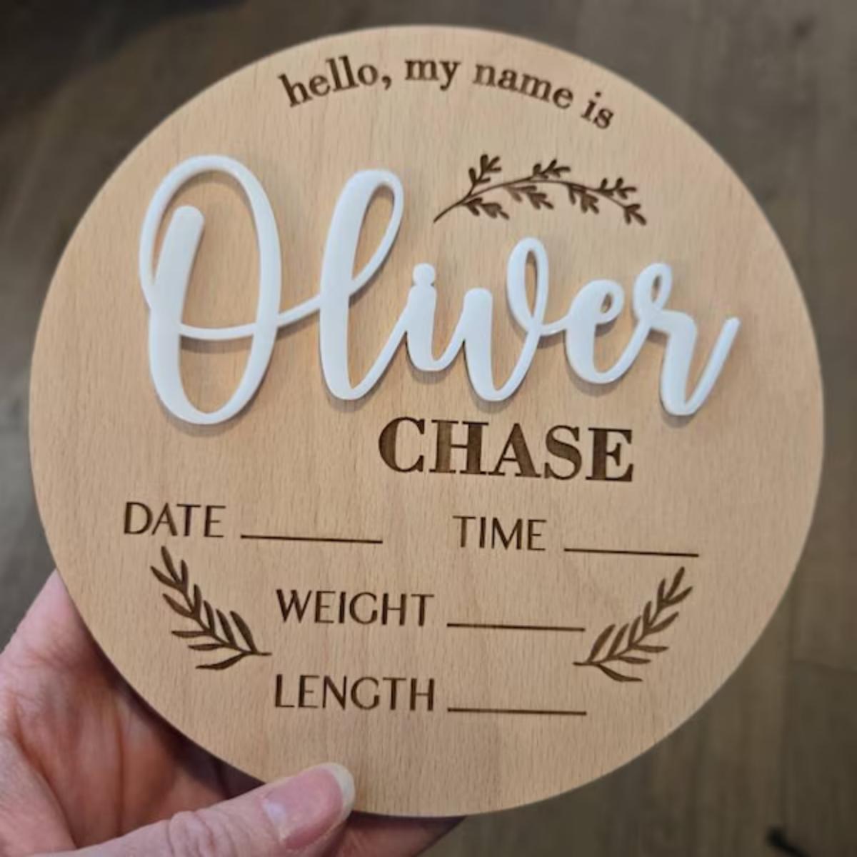 1Pc Custom Baby Announcement S - Home Decor Pinterest 评论和价格