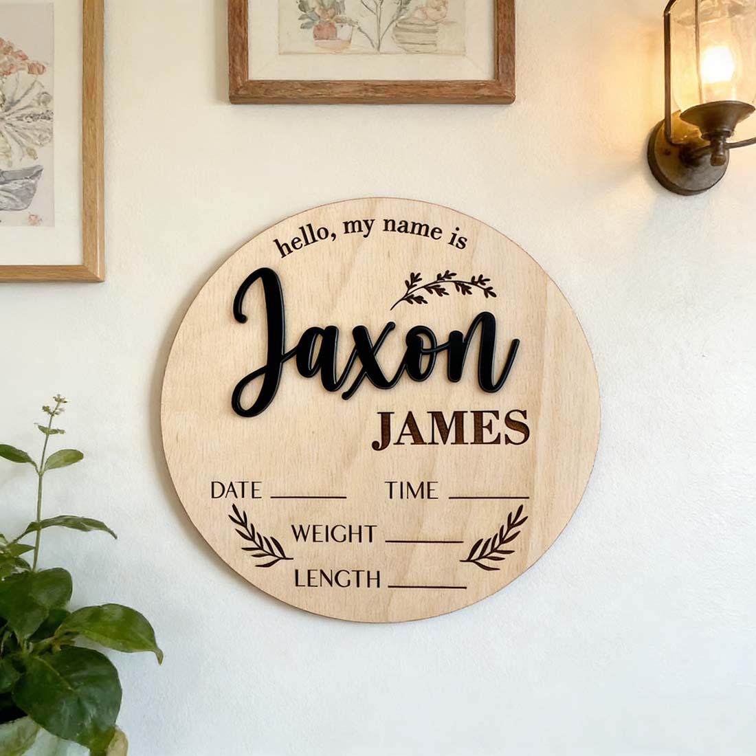 1Pc Custom Baby Announcement S - Home Decor Pinterest 评论和价格