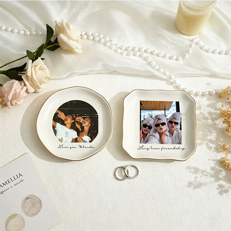 Personalised Bestie Photo Trin - Ceramic Trinket Dish 评论和价格