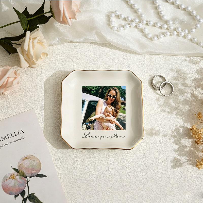 Personalised Bestie Photo Trin - Ceramic Trinket Dish 评论和价格