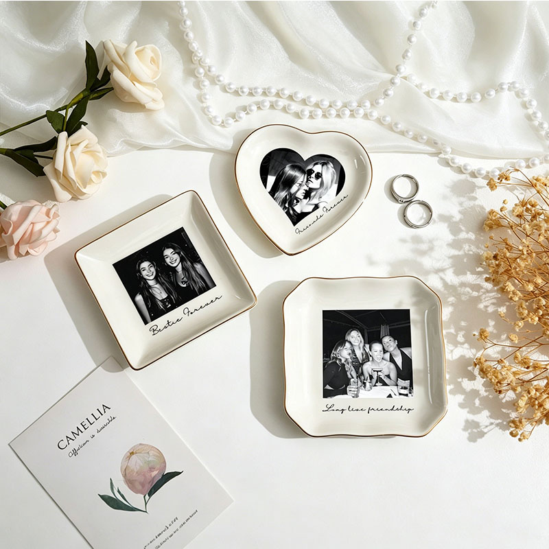 Personalised Bestie Photo Trin - Ceramic Trinket Dish 评论和价格