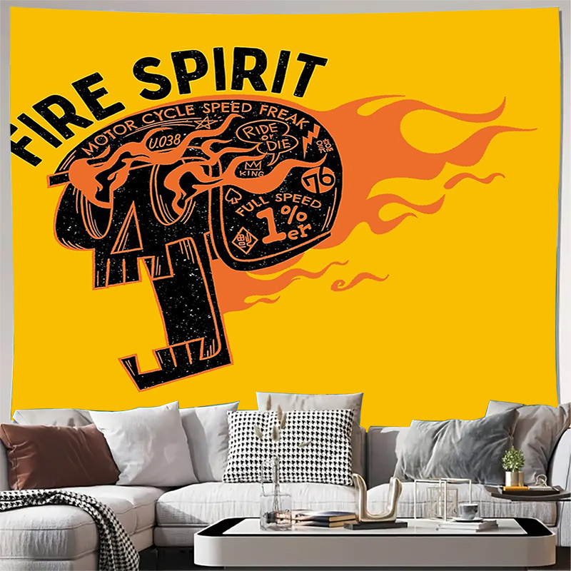 Vintage Motorcycle Wall Tapest - Home Decor Hippie 评论和价格