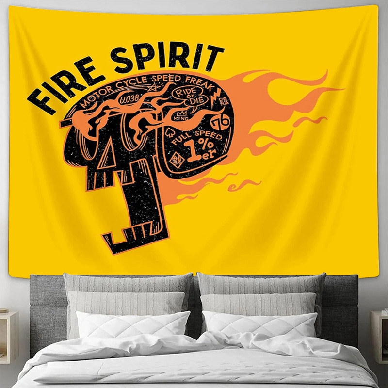 Vintage Motorcycle Wall Tapest - Home Decor Hippie 评论和价格