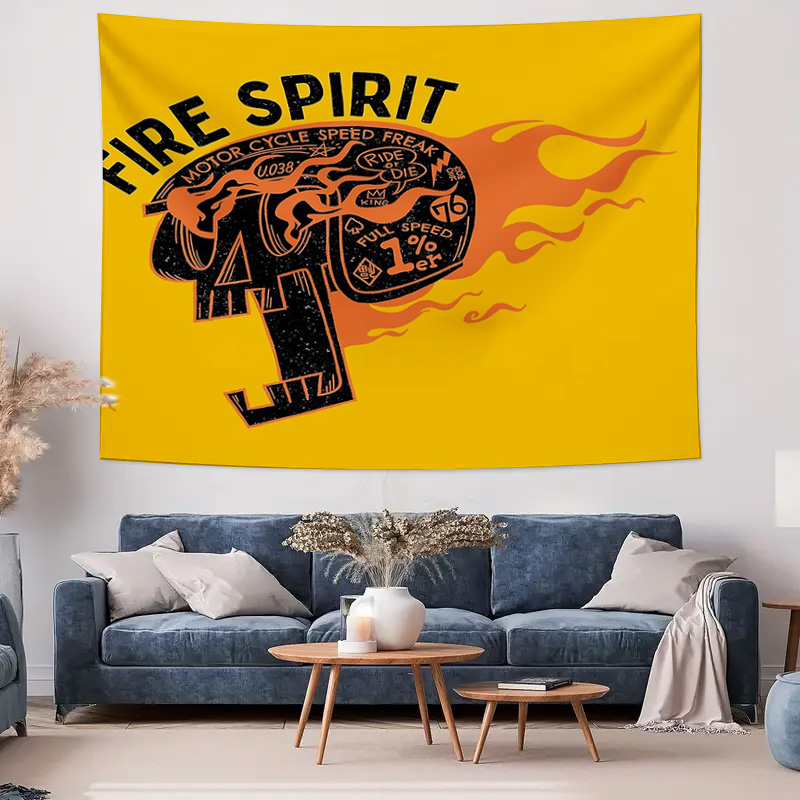 Vintage Motorcycle Wall Tapest - Home Decor Hippie 评论和价格