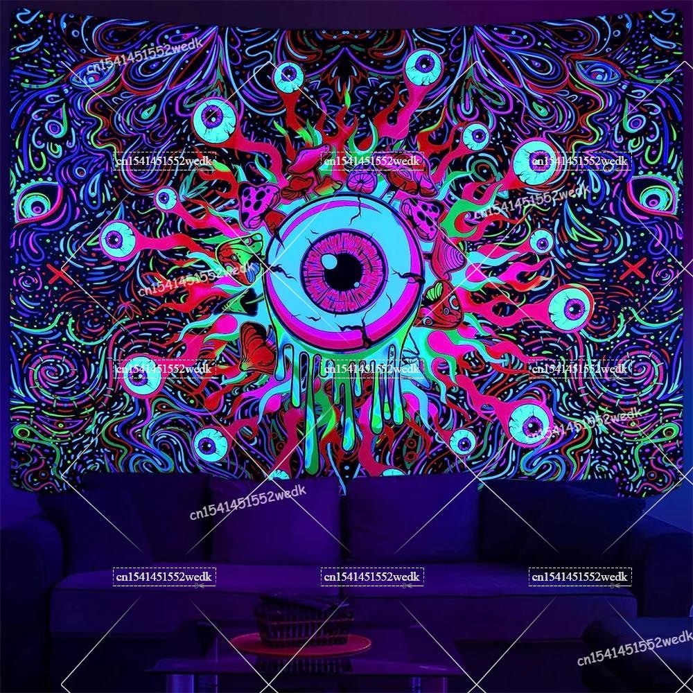 Hippie Skull Blacklight Tapest - Home Decor Hippie 评论和价格