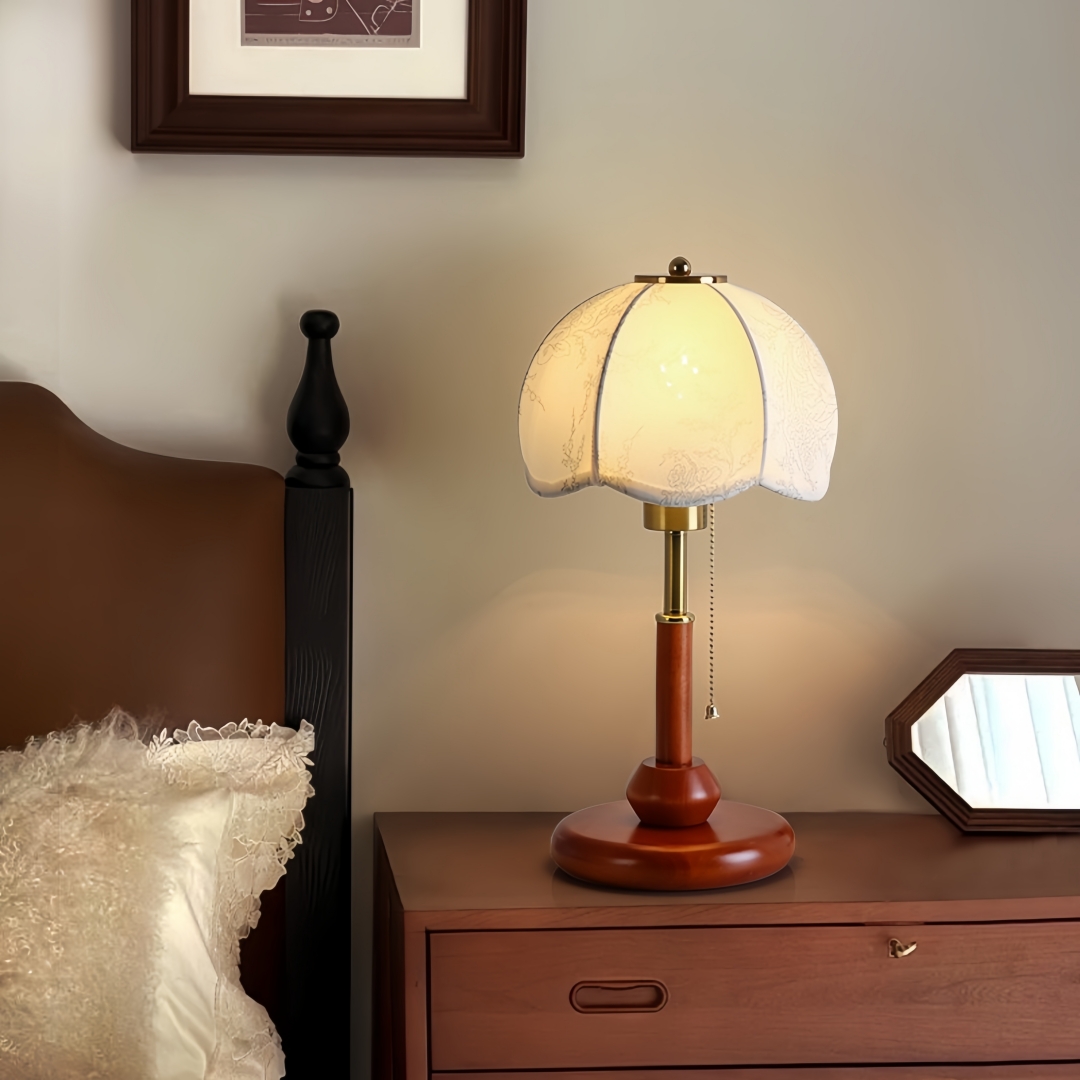 Vintage Scalloped Dome Table L - Home Decor Light 评论和价格