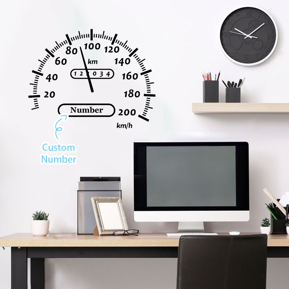1PC Creative Fuel Gauge Person - Home Decor Wall Tiles 评论和价格