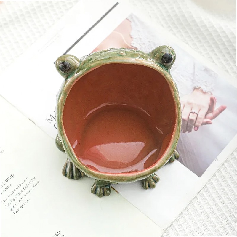 Ceramic Frog Jewelry Dish Big  - Ceramic Trinket Dish 评论和价格