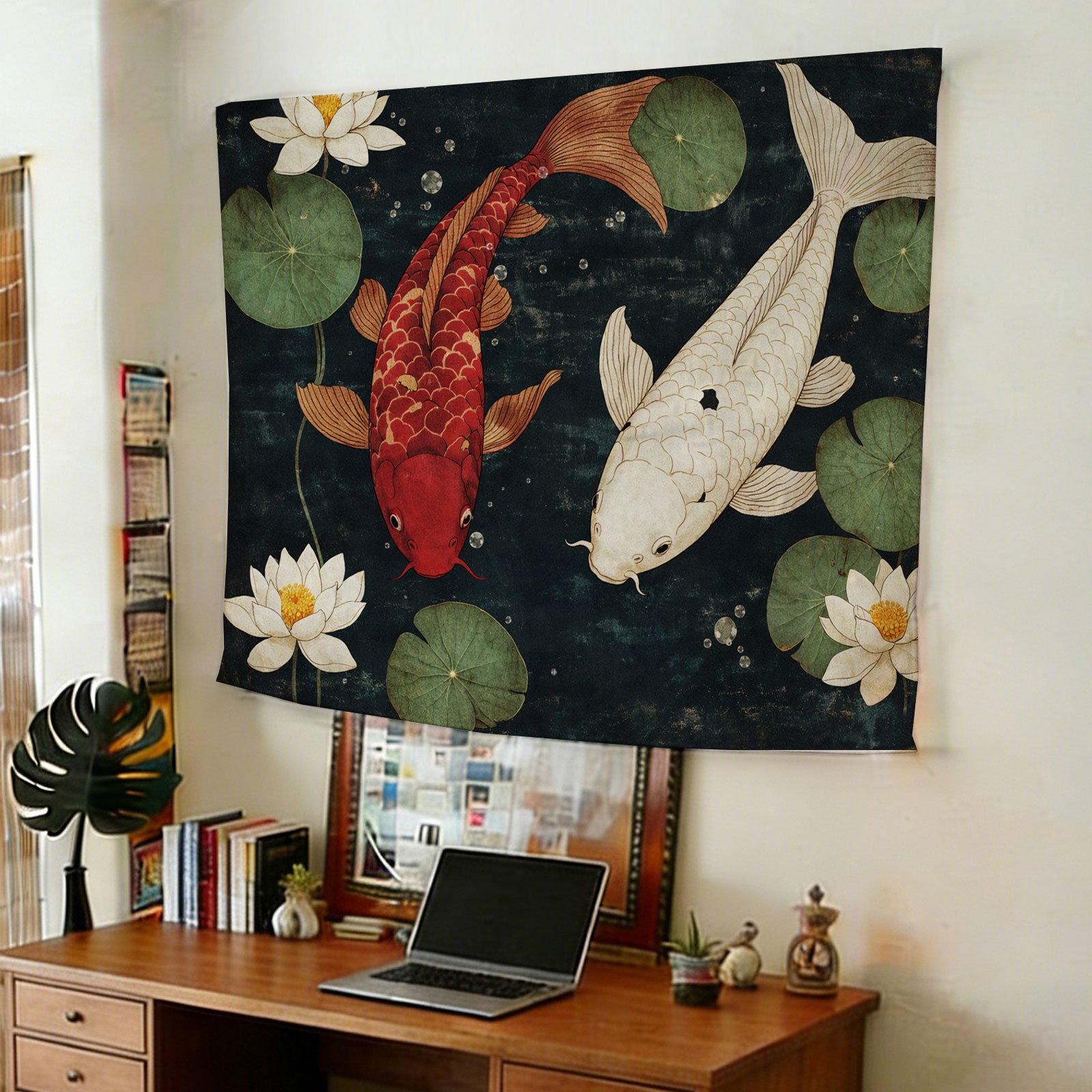 Luxury Koi Fish and Lotus Flow - Home Decor Japandi Style 评论和价格