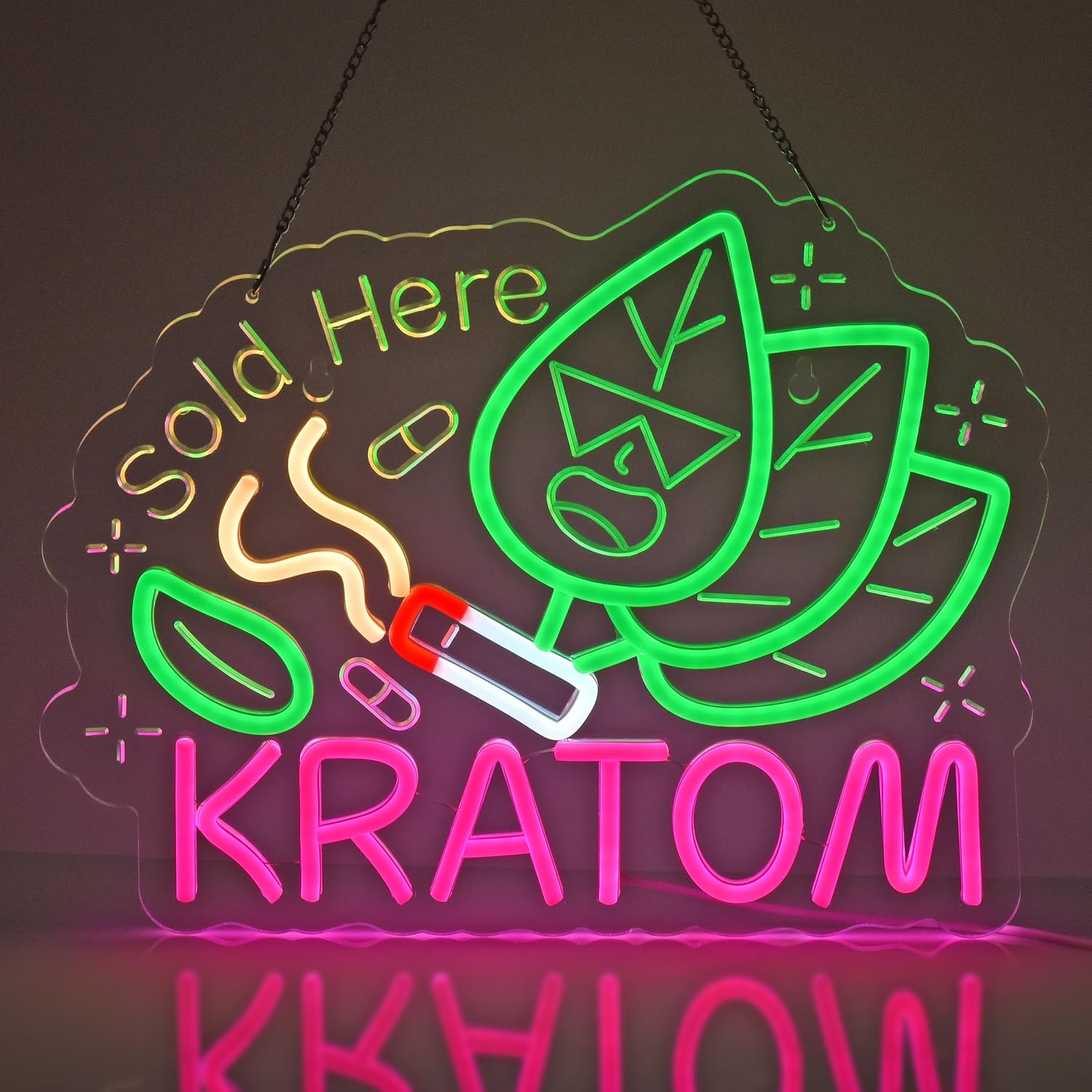 Kratom Neon Sign, Neon Light W - Home Decor Retail Stores 评论和价格