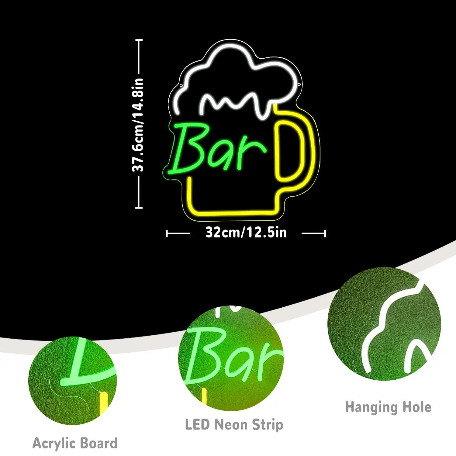 Beer Bar Neon Sign USB Dimmabl - Home Decor Light 评论和价格