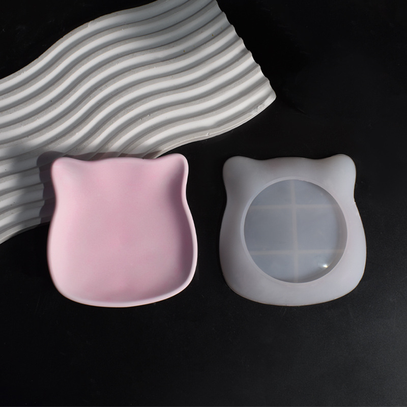 Plaster Cat Dish Mold Kitten T - Ceramic Trinket Dish 评论和价格