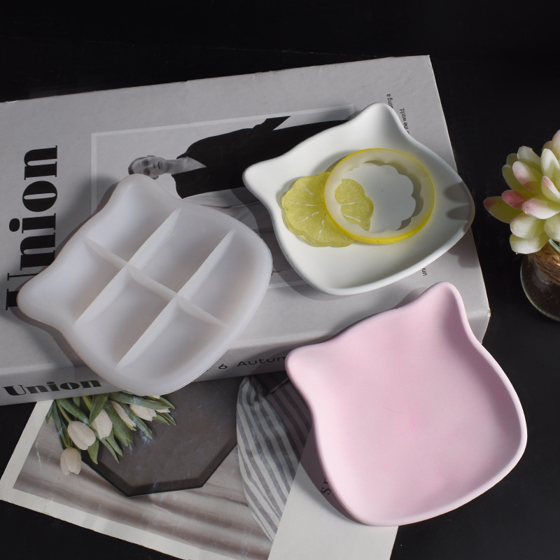 Plaster Cat Dish Mold Kitten T - Ceramic Trinket Dish 评论和价格