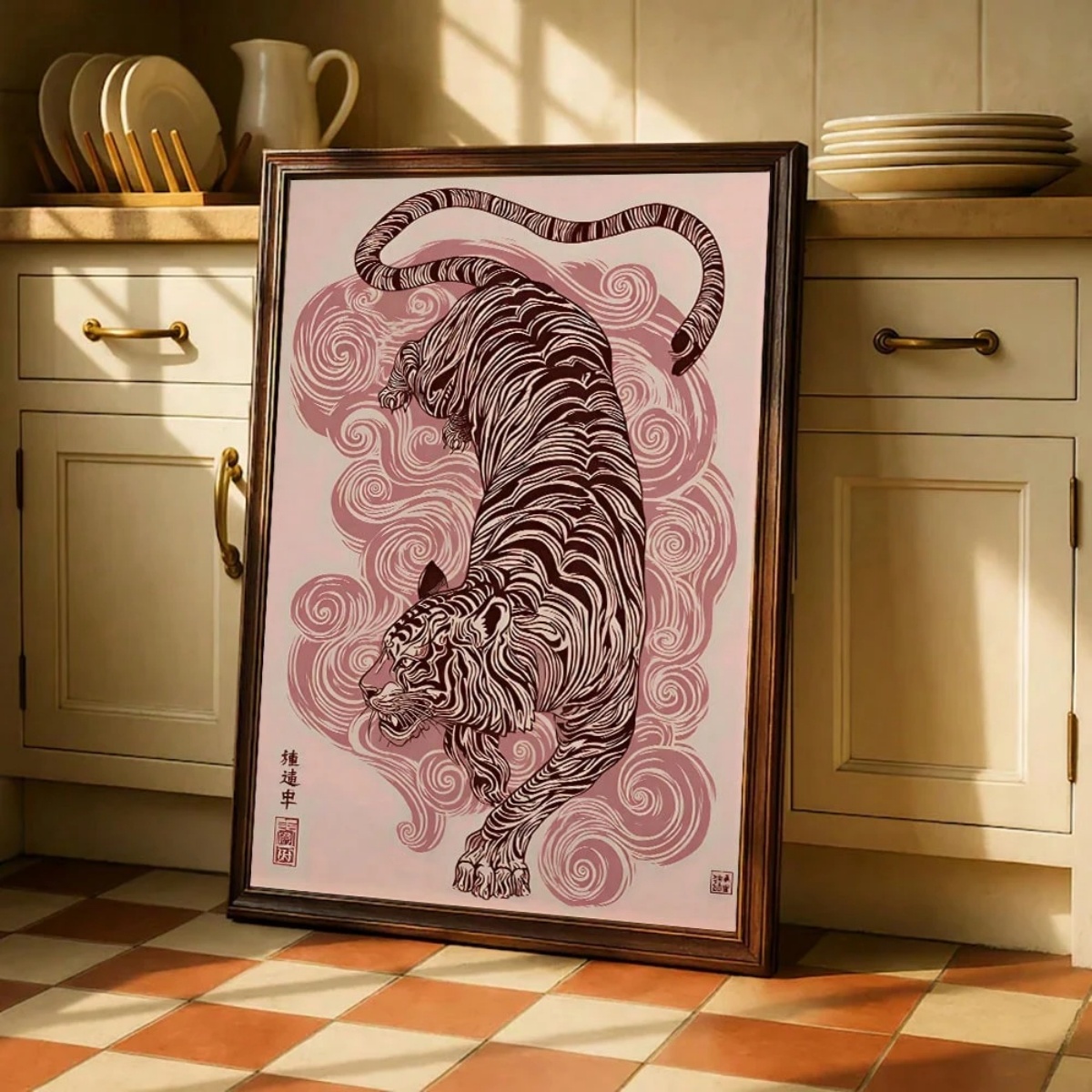 Japanese Tiger Canvas Print Po - Home Decor Japandi Style 评论和价格