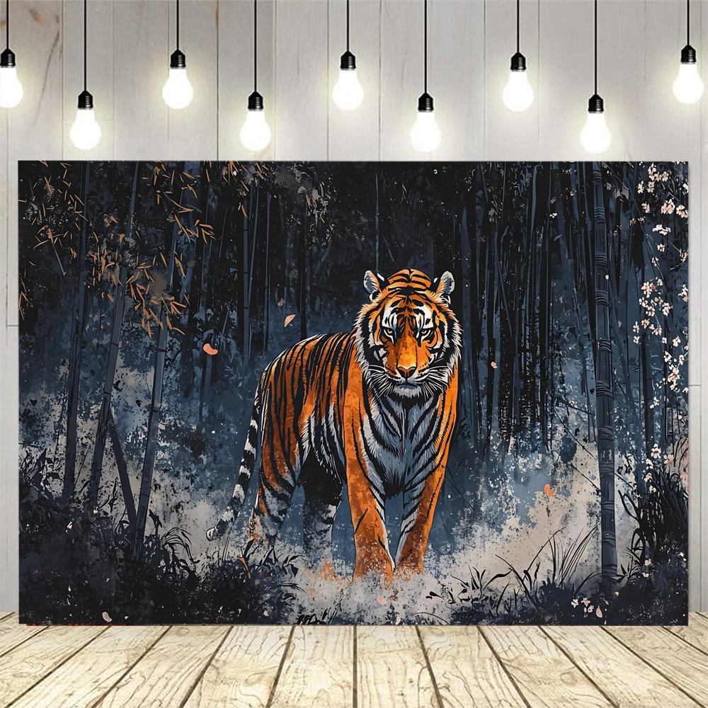 Forest tiger tapestry, animal  - Home Decor Hippie 评论和价格