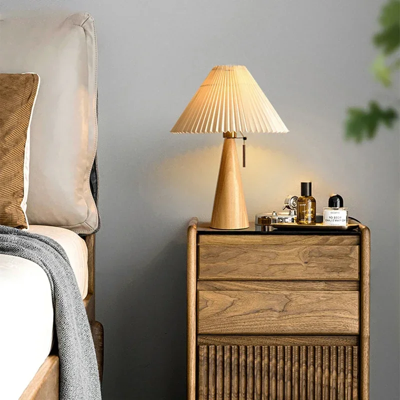 Retro Pleated Table Lamp Nordi - Home Decor Light 评论和价格