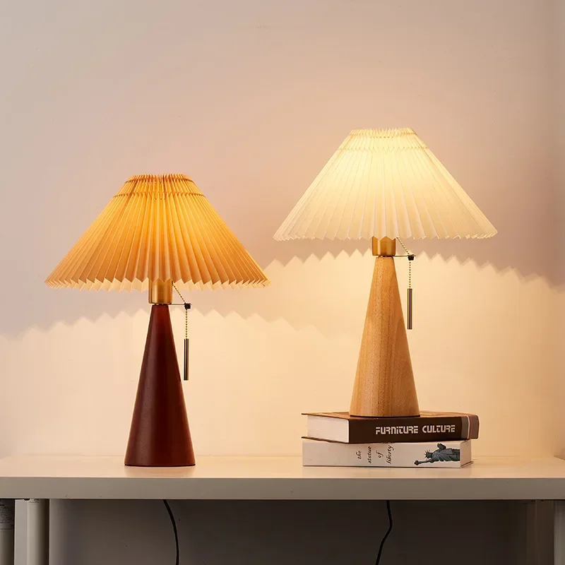 Retro Pleated Table Lamp Nordi - Home Decor Light 评论和价格