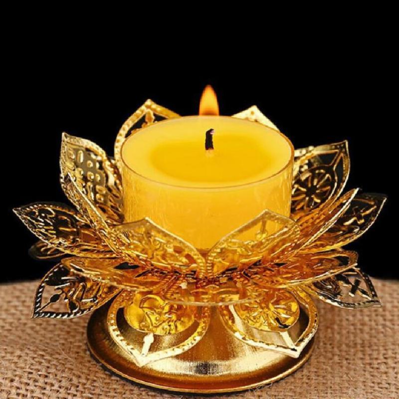 Tea Light Holder Gold Lotus De - Home Decor Gold 评论和价格