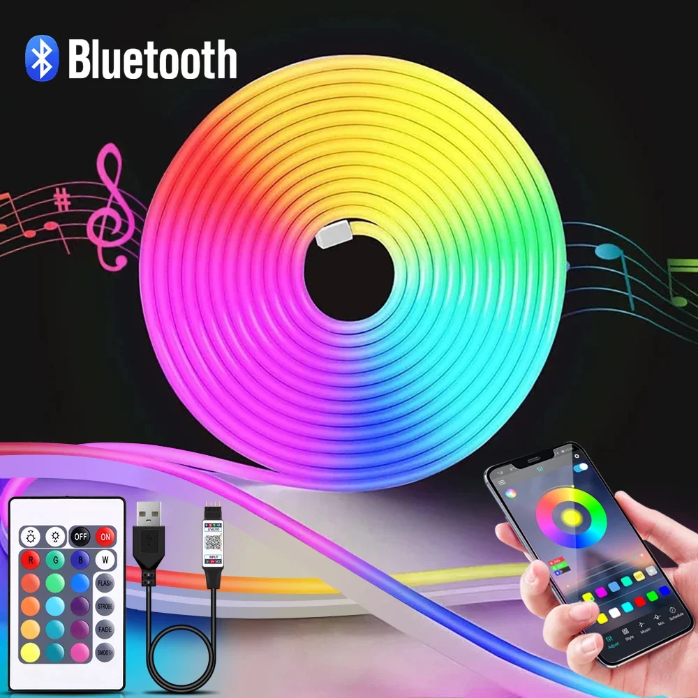1-5m RGB LED Neon Strip Light  - Home Decor Pinterest 评论和价格