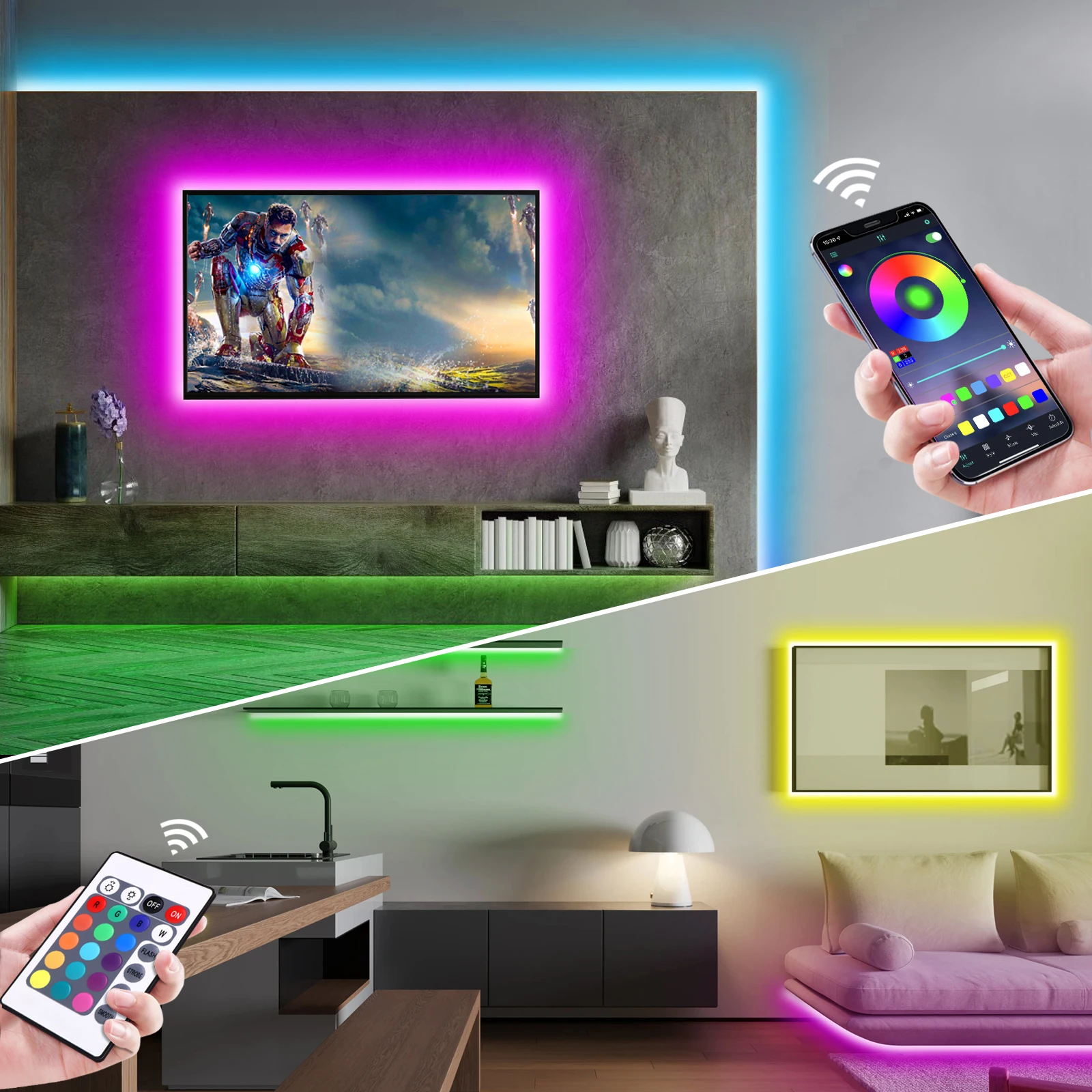 1-5m RGB LED Neon Strip Light  - Home Decor Pinterest 评论和价格
