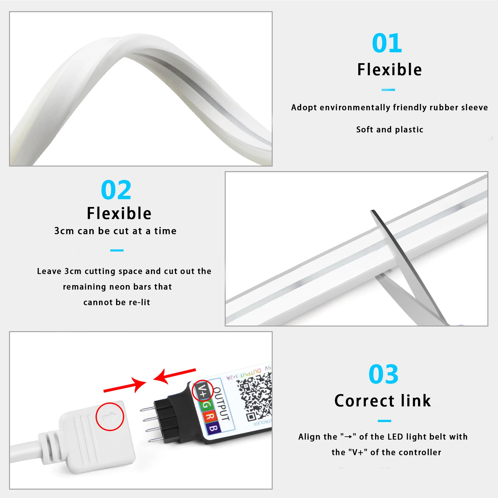 1-5m RGB LED Neon Strip Light  - Home Decor Pinterest 评论和价格